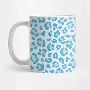 Blue Leopard Skin Pattern Mug